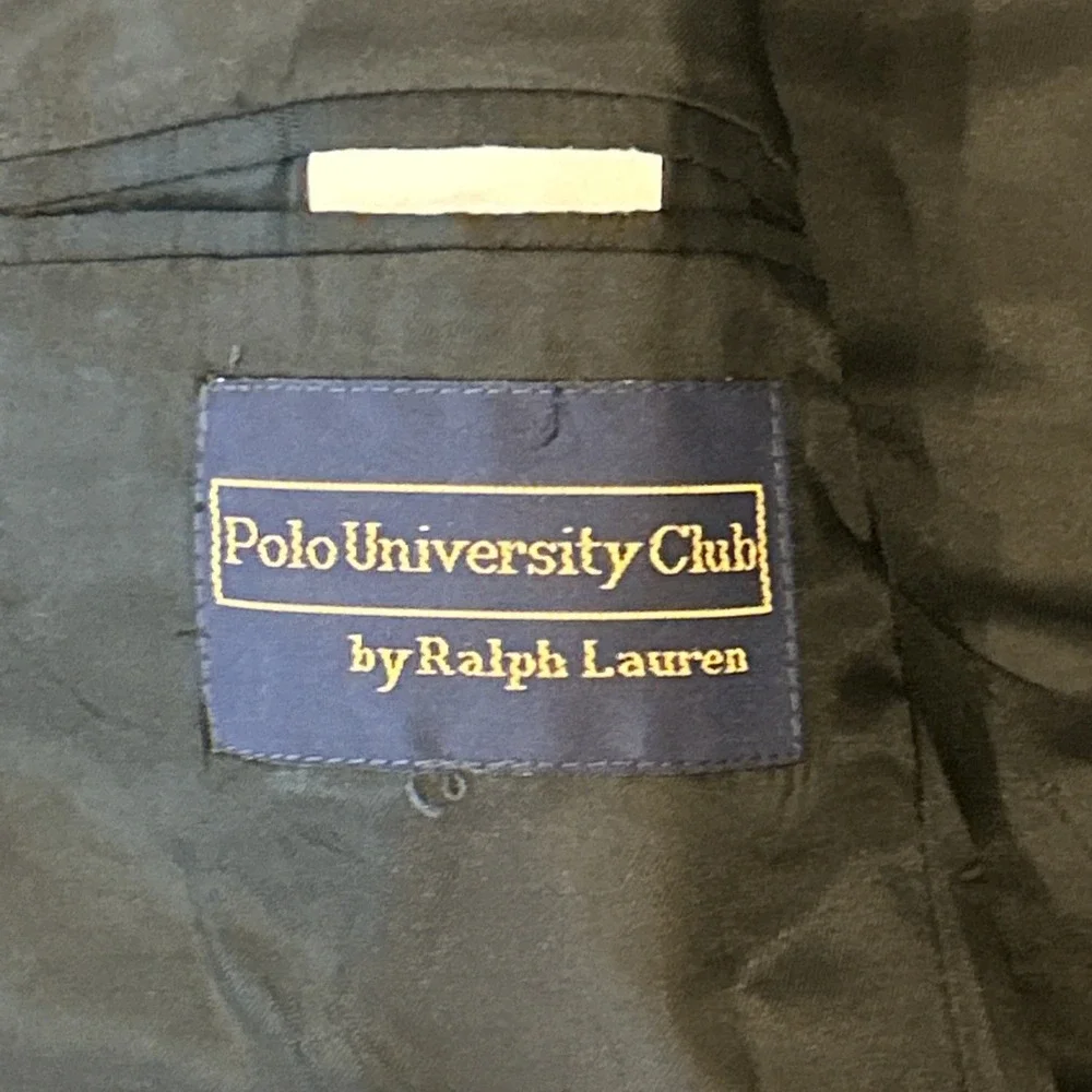 Polo University Club Blazer Mens 40L Gray Wool Two Button Suit Sport Coat Jacket